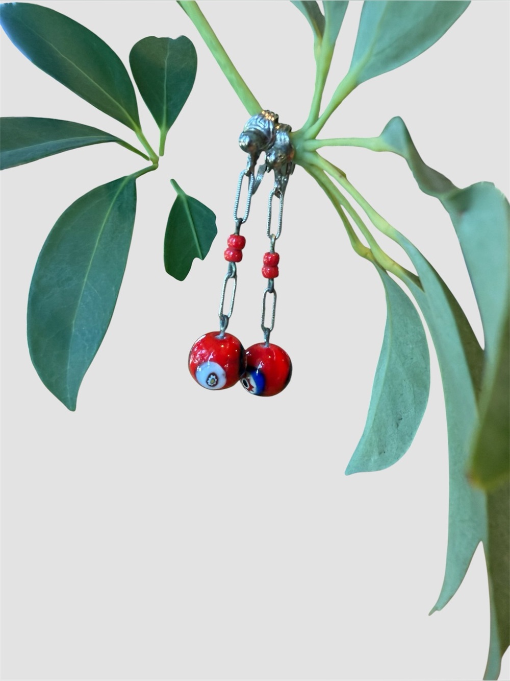 Clip on bead earrings